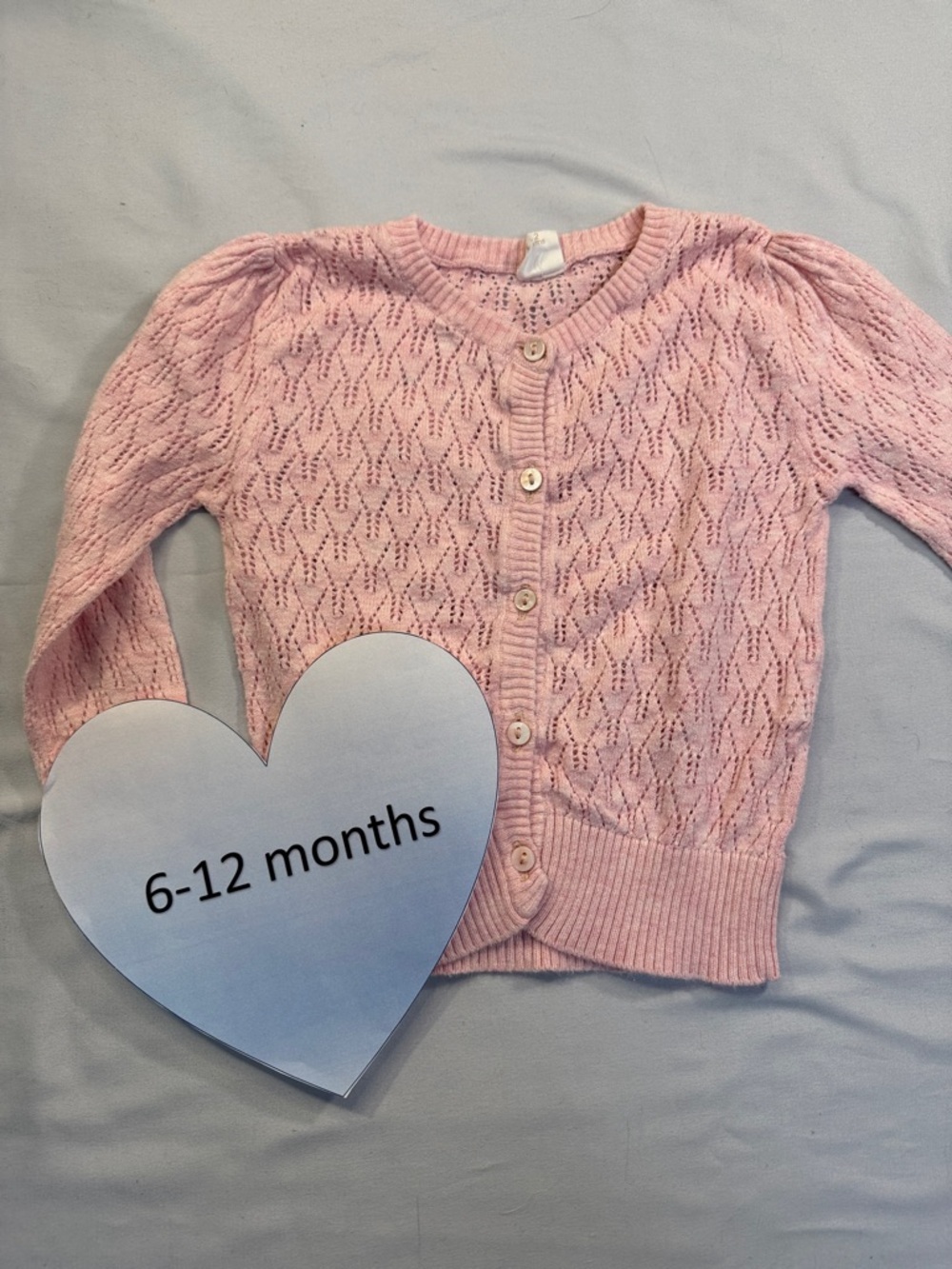 EGG New York - long sleeve lace knit cardigan sweater. Size 6-12 months